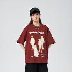 PCLP cotton shirt, rib knit crewneck, dropped sleeves, design printed at front, logo patch at back. Composition - Cotton Sizing: US/EU Regular Fit Female Model: 168cm/ 5’6/101lbs wearing size M Male Model: 176cm/58kg 5’9/128lbs wearing size L Basic Crew Neck T-shirt For Streetwear, Trendy Cotton Crew T-shirt, Casual Drop Shoulder T-shirt With Graphic Print, Urban Graphic Design T-shirt For Fall, Urban T-shirt With Screen Print For Fall, Oversized Graphic T-shirt For Fall, Oversized Graphic Print Tops For Streetwear, Hip Hop Streetwear Crew Neck Tops, Oversized Red Hip Hop Top