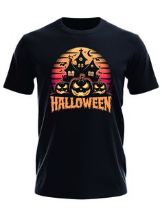 TEE DESCRIPTION:  Direct To Garment Printed Graphic With The Best Quality! Halloween Shirt, Halloween Tee, Halloween Party Tee, Halloween Retro Tshirt, Halloween Trending Tee The Gildan 5000 is a classic, comfortable, and durable t-shirt Gildan 5000 T-Shirt: Color: Multi Colors Material: The Gildan 5000 is typically made from 100% preshrunk cotton, offering a soft and comfortable feel. Weight: It is a heavy t-shirt, providing a good balance between thickness and breathability. Placement: The intricate design is prominently featured on the front of the t-shirt. The placement may vary depending on the specific customization and preferences. Details: The design is detailed, featuring fine lines, shading, and intricate patterns to create a visually appealing and striking image. Size: The size Halloween Letter Print T-shirt For Costume Party, Halloween Costume Party Letter Print T-shirt, Halloween Costume Party T-shirt With Letter Print, Halloween Graphic Print Crew Neck T-shirt, Halloween Orange Graphic Print T-shirt, Orange Halloween Graphic T-shirt, Spooky Orange Graphic Print T-shirt, Black T-shirt With Letter Print For Costume Party, Pre-shrunk Short Sleeve T-shirt For Halloween