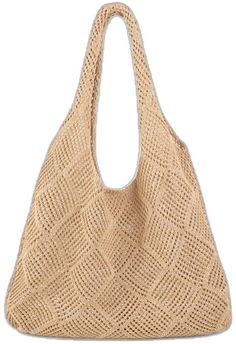 Summer Knitted Shoulder Bag For Shopping, Casual Knitted Beach Bag For Vacation, Summer Knitted Shoulder Bag For Daily Use, Knitted Shoulder Bag For Daily Summer Use, Knitted Tote Beach Bag For Vacation, Summer Knitted Shopping Bags, Knitted Beach Bag For Summer Vacation, Summer Crochet Knitted Bag, Knitted Summer Vacation Bags