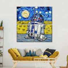 Star Wars R2D2 I Wall Art is a beautiful addition to any decor style. Bring this stunning canvas print into your home to easily refresh your walls and elevate your decor. Van Gogh Wall Art, Hanging Stars, Star Wars R2d2, Artwork Painting, Van Gogh, Off Sale, Decor Styles, Star Wars, Elephant