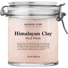 Majestic Pure Himalayan Clay Mud Mask is a unique formula face mask designed to minimize the appearance of pores, brighten, and detoxify skin. This wonderful face masque is excellent for facial skincare support, deep pore cleansing, and revitalization. Pink Clay leaves skin silky soft and smooth, can help to minimize blackheads and promotes a radiant and balanced complexion. Pink Clay is known to be the most gentle on skin. It will give your pores a gentle cleanse without absorbing all your natu Best Clay Mask, Clay Mud, Face Masque, Mask For Face, Green Tea Mask, Facial Sheet Mask, Exfoliating Mask, Acne Facial, Mud Mask