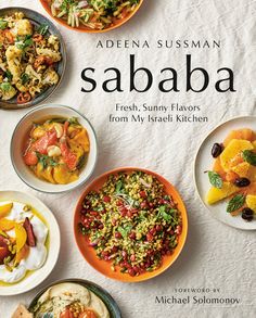 the cover of an ad for sababa fresh, sunny flavors from my backyard kitchen