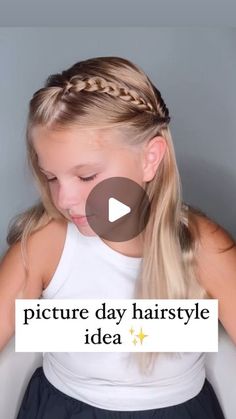 Hair Styles For Picture Day For Kids, Picture Day Short Hairstyles, Elementary School Picture Day Hair, Simple Picture Day Hairstyles, School Photo Hair, Cute Picture Day Hairstyles For Kids, Hair Styles For Picture Day At School, School Pictures Hairstyles, School Picture Day Hairstyles For Kids