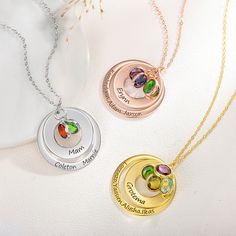 [SPECIAL DESIGN]: What makes this mother and children necklace truly special is the customizable feature. You can engrave mother or grandma's name and each children's name onto the circle pendant and select their birthstones, creating a personal and heartfelt piece of jewelry that your mom will cherish forever. It's an excellent way to show your love and appreciation for everything she has done for you and your family.
[HIGH QUALITY AND MATCH DAILY OUTFIT]: The birthstone necklace is made from h Personalized Birthstone Necklace For Birthday And Mother's Day, Mother's Day Round Pendant Birthstone Necklace With Name, Mother's Day Name Birthstone Necklace With Round Pendant, Mother's Day Birthstone Necklace With Name On Round Pendant, Personalized Birthstone Name Necklace For Mother's Day, Personalized Mother's Day Birthstone Necklace Round Pendant, Personalized Mother's Day Name Necklace, Personalized Birthstone Necklace For Mother's Day, Mother's Day Personalized Round Pendant Birthstone Necklace