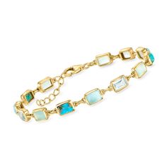 Multi Gemstone Bracelet, Topaz Birthstone, Chalcedony Stone, Fun Jewelry, Fine Jewelery, Bracelet Blue, Bracelet Ideas, Sky Blue Topaz, Fine Jewelry Bracelets