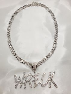 Men's Custom Name Necklace - Dripping N Diamonds Support Letter, Custom Name Necklace, Perfect Gift For Him, Cuban Link Chain, Cuban Link, Your Man, Chains For Men, Name Necklace, Custom Name