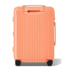 Made of high-performance polycarbonate, RIMOWA Essential is a reliable and lightweight suitcase for your journeys ahead. Find the best travel companion for your business or leisure travels from a vast range of colors and finishes. Ideal for 3 to 4 days of travel, the RIMOWA Essential Cabin in gloss Papaya orange features several ingenious functionalities: - Stage-free telescopic handle - RIMOWA Multiwheel® System - TSA-approved locks - Dual-organisation Interior Includes a complimentary leather Rimowa Essential, Cabin Suitcase, Lightweight Suitcase, Leather Luggage Tag, Luggage Organization, Tsa Approved, Carry On Suitcase, Design Essentials, Leather Luggage