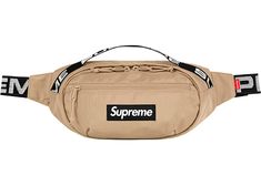 Supreme Waist Bag (SS18) Tan | its millennial | should we add this to our collection? Daily Use Logo Pouch Bag, Everyday Use Logo Pouch Bag, Daily Use Crossbody Bag With Logo, Modern Pouch Bag With Logo, Modern Logo Pouch Bag, Luxury Travel Belt Bag With Logo, Functional Everyday Bags With Logo, Functional Rectangular Streetwear Bags, Functional Rectangular Bags For Streetwear