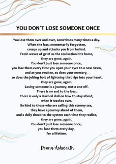 Donna Ashworth Poems, Donna Ashworth, Son Poems, Lose Someone, In Loving Memory Quotes, Missing My Son, Mother Poems, Sympathy Quotes, In Memory Of Dad