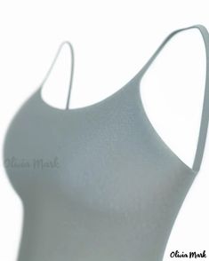 Olivia Mark - Sujetador deportivo con tirantes sin costuras de primera calidad con diseño de canalé para una sujeción óptima durante los entrenamientos de running, fitness y yoga Basic Seamless Sports Bra For Yoga, Basic Seamless Yoga Sports Bra, Basic Seamless Sports Bra For Workout, Seamless Sports Bra In Solid Color, Gray Seamless Sports Bra For Workout, Gray Seamless Sports Bra For Pilates, Basic Solid Seamless Activewear, Solid Seamless Tank Top For Light Exercise, Seamless Solid Tank Top For Light Exercise