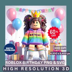 Birthday Party Giveaways, Roblox Png, Roblox Party, Roblox Birthday, Girl Birthday Themes, Roblox Gifts, Wood Designs, Custom Favor, Girl Themes