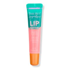 Sugarlips Watermelon Lip Butter - BenefitsThis ultra-hydrating lip treatment instantly locks in moisture for a supple, soft poutTree Hut's Sugarlips Lip Butter is paraben-free, sulfate-free, contains no formaldehyde donors and has a smooth, rich, non-sticky formula to create a protective barrier for pillow-soft lipsKey IngredientsShea Butter is known to deeply moisturize, nourish and soften dry, lips while helping to promote elasticityWatermelon Extract is rich in antioxidants and a natural hume Tree Hut Lip Balm, Tree Hut Lip Gloss, Preppy Lip Products, Juicy Watermelon, Diy Lip Gloss