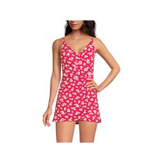 Enjoy the beach or pool in style with this women's Lands' End one piece swim dress. Kohl's Lands' End Women's Swim Size Chart Finding the perfect fit and size for women's clothing requires basic measurements of your chest, waist, hips and inseam. Use this guide to learn more about sizing and everything Kohl's has to offer in women's fashion. FEATURES LYCRA® Xtra Life™ spandex, lasts up to 10 times longer than suits made with ordinary spandex Resists breakdown from chlorine, sunscreen and sweat F Flirty V-neck Sundress For Beach, Summer V-neck Swimwear For Spring, Beachy V-neck Swim Dress For Beach Season, Beachy V-neck Swim Dress For Vacation, Spring V-neck Swim Dress For Beachwear, V-neck Swim Dress For Vacation, V-neck Lined Tankini For Vacation, V-neck Tankini For Swimming, Casual V-neck Swimwear For Pool