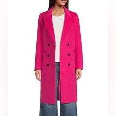 Dillard’s A Loves A Long Coat Size Large Never Worn, W/ Tags Casual Pink Outerwear With Notch Lapel, Pink Casual Outerwear With Notch Lapel, Trendy Pink Outerwear With Double Button Closure, Trench Coats, Long Coat, Trench Coat, Jackets For Women, Jackets & Coats, Tags