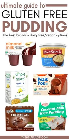 Celiac Snacks, Gluten Free Pudding, Dairy Free Pudding, Snack Pack Pudding, Keto Dairy, Keto Pudding, Gluten Free Products