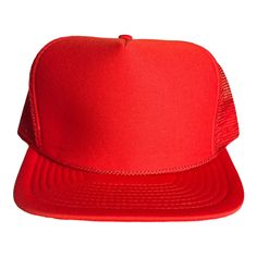 Brand new old stock. Color is red. Hat is deadstock. Check out pictures to see what you get. Item will be shipped in a box to keep it from getting damaged. Free shipping inside the USA. Hat is adult size. Cheap Red Cotton Trucker Hat, Cheap Red Hats, Retro Red Snapback Trucker Hat, Red Retro Trucker Hat For Streetwear, Red Trucker Hat 5-panel, Solid Color Snapback Trucker Hat For Streetwear, Solid Snapback Trucker Hat For Streetwear, Red Trucker Snapback Fitted Hat, Red Hat