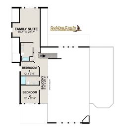 the floor plan for this house shows the living room and bedroom area, as well as the