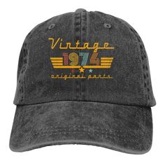 PRICES MAY VARY. 50th Birthday Decorations for Women Men: Our Vintage 1974 Baseball Cap is Specially Designed for 50th Birthday, 50th Birthday Decorations Men Women. Perfect Milestone Hat for 50 Year Old, 50th Party Decorations. Vintage 1974 Hat is Husband Wife Birthday Gift Ideas for Your Mom, Dad, Husband, Papa, Mama, Sister, Brother, Family, Teacher, Old Men.They Will Love the 50th Birthday Hat. Or You Simply Want to Celebrate Your 50th in Style, Makes the Happy Birthday be Truly Memorable an Gift Ideas For Your Mom, Birthday Decorations For Women, 89th Birthday, Mens Sun Hats, Men Baseball Cap, Baseball Gifts, Birthday Hat, Anniversary Gifts For Him, Mens Birthday Gifts