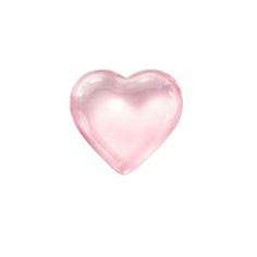 a pink heart shaped candy on a white background