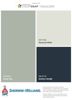 the color scheme for sherylin williams's new paint palette, which is available in