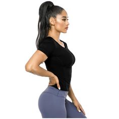 Elevate your workout wardrobe with the WhizMax Women's Workout Crop Top, designed specifically for the active woman. This short sleeve top is perfect for running, gym sessions, yoga, or any athletic activity.

- Material: Soft, comfortable, and durable fabric
- Features: Non see-through, ultra-high elasticity for stretch and shape retention
- Color: Classic Black
- Size: Large
- Gender: Female
- Age Group: Adult

Experience the perfect blend of style and functionality. The WhizMax crop top allow Athletic Exercises, Crop Tops For Women, Stylish Crop Top, Crop Top Designs, Workout Tops For Women, Workout Wardrobe, Long Sleeve Workout, Workout Crop Top, Women's Workout