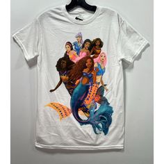 Disney - Women's Short Sleeve T-Shirt - The Little Mermaid - White - Small -Size: Small (Women's) -Measurements: Please See Photos Above For All Measurements -Material: Please See Photos For Materials Tag -Condition: New With Tags -Colors May Slightly Vary From Photography Lighting -Will Ship In One Business Day Package Weight: 8 Oz Package Dimensions: 7 X 10 X 2 In I Ship Items Out Every Day So Expect A Quick Delivery! Please Feel Free To Ask Any Questions You May Have. I Answer Most Questions Disney T-shirt For Summer Fan Merchandise, Summer Disney Fan Merchandise T-shirt, Disney Fan Merchandise T-shirt For Summer, White Pre-shrunk Disney T-shirt, Disney White Pre-shrunk T-shirt, White Themed T-shirt For Disney Fan Events, Themed White T-shirt For Disney Fan Events, Disney Themed Short Sleeve T-shirt, White Short Sleeve Disney T-shirt