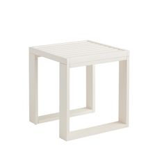 a white side table on a white background