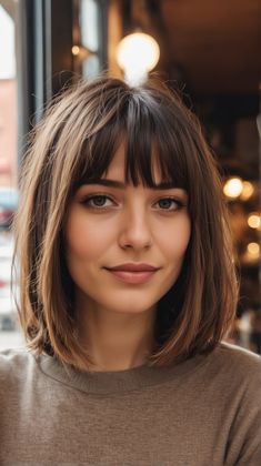 Bob And Bangs Haircut, Long Bob With Fringes, Shoulder Length Hair Short Bangs, Shoulder Length Haircut With Fringe, Bob Long Fringe, Bob Hair Fringe, Short Bob Hair With Fringe, Long Bob Bangs Hairstyles, Shoulder Length Hairstyles With Fringe