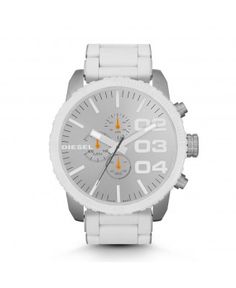 Diesel Men's franchise chronograph sunray silver DZ4253 Advanced White White Guy, Pretty Fly, White Watch, Unisex Watches, Luxury Watches For Men, Sport Watches