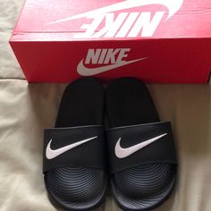 These Nike Slide Are Like New Only Worn Once Inside. Come With Original Box. Black Non-slip Comfortable Sneakers, Comfortable Non-slip Black Sneakers, Comfortable Black Non-slip Sneakers, Non-slip Comfortable Slide Sneakers, Comfortable Non-slip Slide Sneakers, Casual Slip-resistant Slides For Training, Non-slip Slide Sneakers For Streetwear, Nike Black Slides With Rubber Sole, Comfortable Black Sneakers For Training