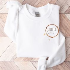 Cozy coffee lover sweatshirt. This cute sweatshirt is an adorable gift for anyone who loves their coffee! Ideal for any situation, a unisex heavy blend crewneck sweatshirt is pure comfort. These garments are made from polyester and cotton. This combination helps designs come out looking fresh and beautiful. The collar is ribbed knit, so it retains its shape even after washing. There are no itchy side seams on these sweaters.  .: 50% cotton, 50% polyester .: Medium-heavy fabric (8.0 oz/yd² (271.25 g/m .: Loose fit .: Sewn-in label .: Runs true to size Coffee Ring, Coffee Sweater, Cozy Coffee, Coffee Sweatshirt, Lover Sweatshirt, Cute Coffee, First Coffee, Gifts For Coffee Lovers, Cute Sweatshirts