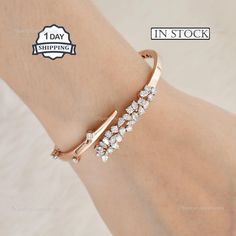 "A perfect blend of classy and elegant design Bracelet featuring 18k Rose Gold with Diamond. This is must to provide you an eye-catching attention. ✧✧Welcome To Our Shop Spectrum Jewels India✧✧ \"\"Diamond 18k Rose Gold Bangle Bracelet Jewelry For Engagement Anniversary, Natural Brilliant Cut Diamond Valentine Bracelet For Wife\"\" ★PRODUCT SPECIFICATION★ * ITEM CODE - SEB-6059E * METAL - 18k Rose Gold * 18k Rose Gold Weight : 14.79 gm  * GROSS WEIGHT - 15.27 gm Approx * MAKING - Handmade ★MAIN Rose Gold Bangle Bracelet, Valentines Bracelets, Saree Jewellery, Casual Frocks, Silver Diamond Earrings, Rose Gold Bangle, Diamond Bangles Bracelet, Elegant Bracelet, Bridal Bracelet