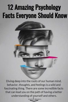 a poster with the words, 12 amazing psychology facts everyone should know