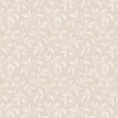 a beige wallpaper with leaves and vines on the top, in shades of white