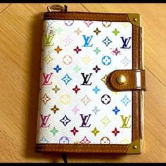 Authentic Louis Vuitton Monogram Multicolor Agenda Pm White Day Planner Cover A7928 Louis Vuitton Office, Louis Vuitton Agenda, Office Planners, Day Planner, White Day, Planner Cover, Day Planners, 6 D, Authentic Louis Vuitton