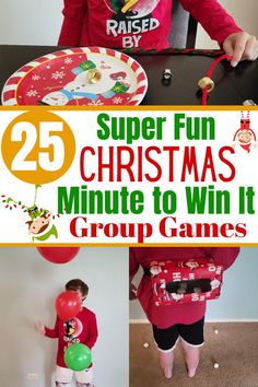 the 25 fun christmas minute to win it group games for kids and adults is here