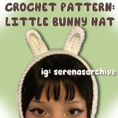 "This is a combination photo tutorial and written pattern for crocheting your own bunny gorrito. Gorrito means \"little hat \" in Spanish, also known as ear warmers. What is a written pattern? A pattern is written instructions on how to crochet the gorrito yourself. THIS IS A DIGITAL DOWNLOAD, NO PHYSICAL ITEM WILL BE SHIPPED TO YOU! US terminology. Pattern is beginner friendly assuming you know the basic crochet stitches Super cute and trendy crochet project. I always get compliments when I wea Crochet Cute Hat, Bunny Ears Tutorial, Crochet Bunny Ear Beanie Free Pattern, Bunny Headband Crochet, Bunny Ears Beanie Crochet Pattern, Bunny Ear Beanie Crochet, Crochet Beanie Bunny Ears, Crochet Bunny Ears, Ear Warmers Crochet