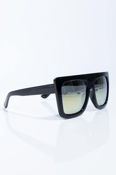 We’re ballin’ out of control in The Big Spender Sunnies. These flat top shades feature a sturdy rectangular plastic frame, tinted lenses, curved temple arms, and a comfortable nose bridge. Style with faux leather pieces for a bossy look.- All man-made materials- 6” frame length, 2.5” height, 6” arm length(dimensions approx) Chic Wayfarer Shield Sunglasses With Mirrored Lenses, Trendy Square Face Shield Sunglasses With Polarized Lenses, Trendy Shield Sunglasses With Uv Protection For Square Faces, Chic Rectangular Shield Sunglasses With Mirrored Lenses, Chic Sunglasses With Tinted Lenses For Streetwear, Trendy Rectangular Sunglasses For Streetwear, Chic Streetwear Sunglasses With Tinted Lenses, Chic Tinted Sunglasses For Streetwear, Summer Cat Eye Shield Sunglasses For Streetwear