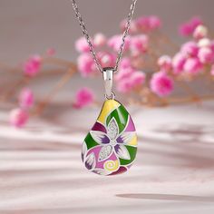 Flowers had powerful meanings during the 19th and early 20th centuries, and purple violets, were given to represent that the giver's thoughts were consumed with love for the recipient. This necklace with the most beautiful flower motif with exquisite colorful enamel and elegant white stones. You can wear it as a cute spring accessory or a pop of color all year around!Weight: 3.07 gMaterial: Plating Color: Purple Necklace For Mother's Day Gift, Purple Pendant Necklace For Mother's Day, Elegant Multicolor Flower Shaped Necklace, Purple Flower Pendant Necklace For Gift, Elegant Purple Flower Necklace For Gift, Purple Flower Necklace For Gift, Purple Flower Necklace For A Gift, Purple Bohemian Flower Necklace For Gift, Purple Necklace With Flower Charm For Gift