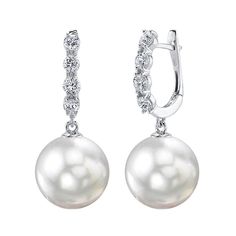 White South Sea Pearl & Diamond Belle Earrings White Gold Diamond Pear Shaped Pearl Earrings, Diamond Pearl Earrings In White Gold, Pear Shaped, Luxury Diamond Earrings With Pearl Drop, Formal Brilliant Cut Diamond Pearl Earrings, Formal Diamond Pearl Earrings With Brilliant Cut, Luxury Diamond White Diamond Earrings With Pearl Drop, Luxury Diamond White Pearl Earrings For Formal Occasions, Luxury Pearl Earrings In Diamond White For Formal Occasions, Luxury Brilliant Cut Pearl Earrings For Formal Occasions