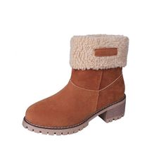 Winter Women Fashion Ankle Boots Flock High Heel Short Booties for Ladies Big Size Woman Botas Fur Warm Shoes Botas Western, Samba Shoes, Short Booties, Rain Boots Women, Warm Snow Boots, Womens Ugg Boots, Warm Shoes, Western Boots Women, White Sneakers Women