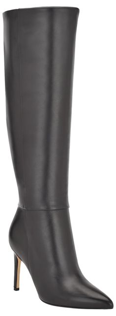 PRICES MAY VARY. Upgrade your wardrobe with the Richy heeled boots. These pointy toe boots are guaranteed to turn heads. Founded in 1978, Nine West empowers women to take on the world in style, from day to night. Pointy Toe ; Zipper Closure Leather Upper 3.39" heel height Luxury Snip Toe Knee-high Boots With Leather Sole, Pointy Toe Boots, Toe Boots, Nine West, Knee High, Heeled Boots, Boots, Leather