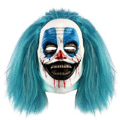 PRICES MAY VARY. Material: The face of this clown mask is made of Environmental protection Latex, Wigs are Made of Synthetic Fiber and are not Easy to Fall Off The mask is full Head Adult Clown Mask, it is a little big. Suitable for Head dimension below 65cm，The Model head dimension 60cm If the eye holes are a little bit small for you, you can cut it yourself to enlarge the holes. In this way, you can see out easily. The mask has a Normal Latex Smell. It Can be Left in a Ventilated Place for Sev Eye Clothing, Evil Clown Mask, Scary Clown Mask, Halloween Teeth, Scary Clown Makeup, Masquerade Halloween, Joker Costume, Clown Mask, Scary Halloween Costume