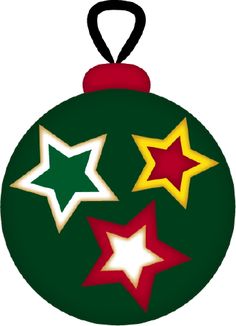 a christmas ornament with three stars on it