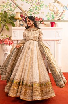 Festive Organza Lehenga With Naqshi Detailing, Organza Salwar Kameez With Naqshi For Reception, Traditional Embroidered Wedding Dress, Designer Naqshi Saree Gown, Floor-length Naqshi Sharara For Reception, Floor-length Raw Silk Dupatta With Naqshi Detail, Bollywood Style Sharara With Naqshi For Reception, Floor-length Lawn Suit With Zari Work For Reception, Transitional Georgette Gown With Intricate Embroidery