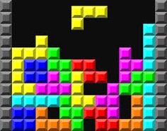 an old school computer game with colorful blocks