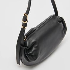 LIVI SHOULDER BAG BLACK LEATHER – Dolce Vita The Minimalist, Shoulder Bag Black, Black Purses, For Love And Lemons, Small Bag, Classic Black, Zipper Pocket, Black Leather, Womens Sizes