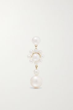 EXCLUSIVE AT NET-A-PORTER. Pearls are not only timeless but also believed to ensure a happy marriage if you wear them on your wedding day. Sophie Bille Brahe's 'Petite Marguerite de Mariage' drop earring is crafted from 14-karat gold and strung with pretty freshwater beads. White 14k Gold Jewelry For Evening, Refined 14k Gold Wedding Earrings, Timeless White Bridal Earrings For Formal Occasions, Timeless White Bridal Earrings For Formal Events, Luxury White Pearl Earrings In 14k Gold, Formal White 14k Gold Bridal Earrings, Refined White Pearl Earrings For Wedding, White 14k Gold Bridal Earrings, White 14k Gold Bridal Earrings For Wedding