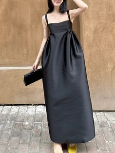 Elegant Black Strapless Evening Dress Black Dress For Women, Satin Cami Dress, Y2k Dress, Audrey Dress, Strapless Evening Dress, 파티 드레스, Black Balloons, Black Evening Dresses, Womens Black Dress