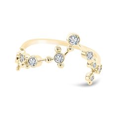 18K Gold Diamond Pisces Zodiac Constellation Ring .18ctw Pisces Ring, Pisces Jewelry, Pisces Constellation, Constellation Ring, Zodiac Constellations, Pisces Zodiac, To Miss, Constellations, Natural Diamonds